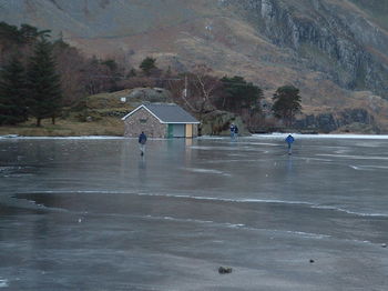 Ice skating and Walking on Ogwen Lake