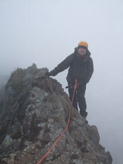 Crib Goch in challenging conditions